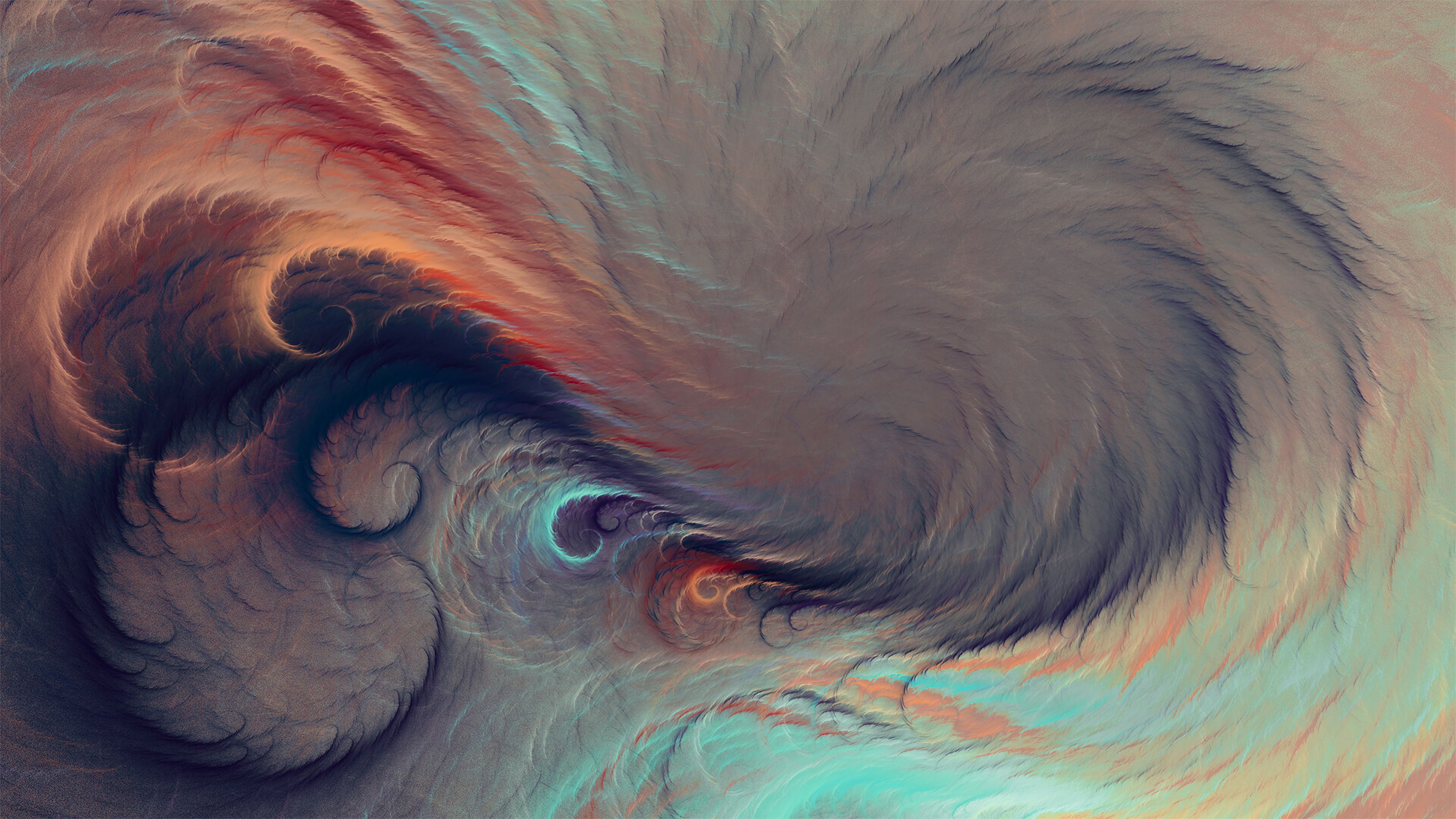 Fractal Shapes Lines Colorful Abstraction