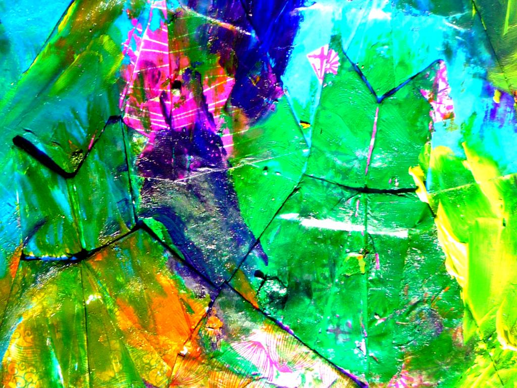 Canvas Paint Strokes Spots Colorful Abstraction