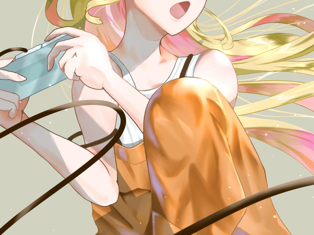 Girl Gamer Gamepad Anime Art