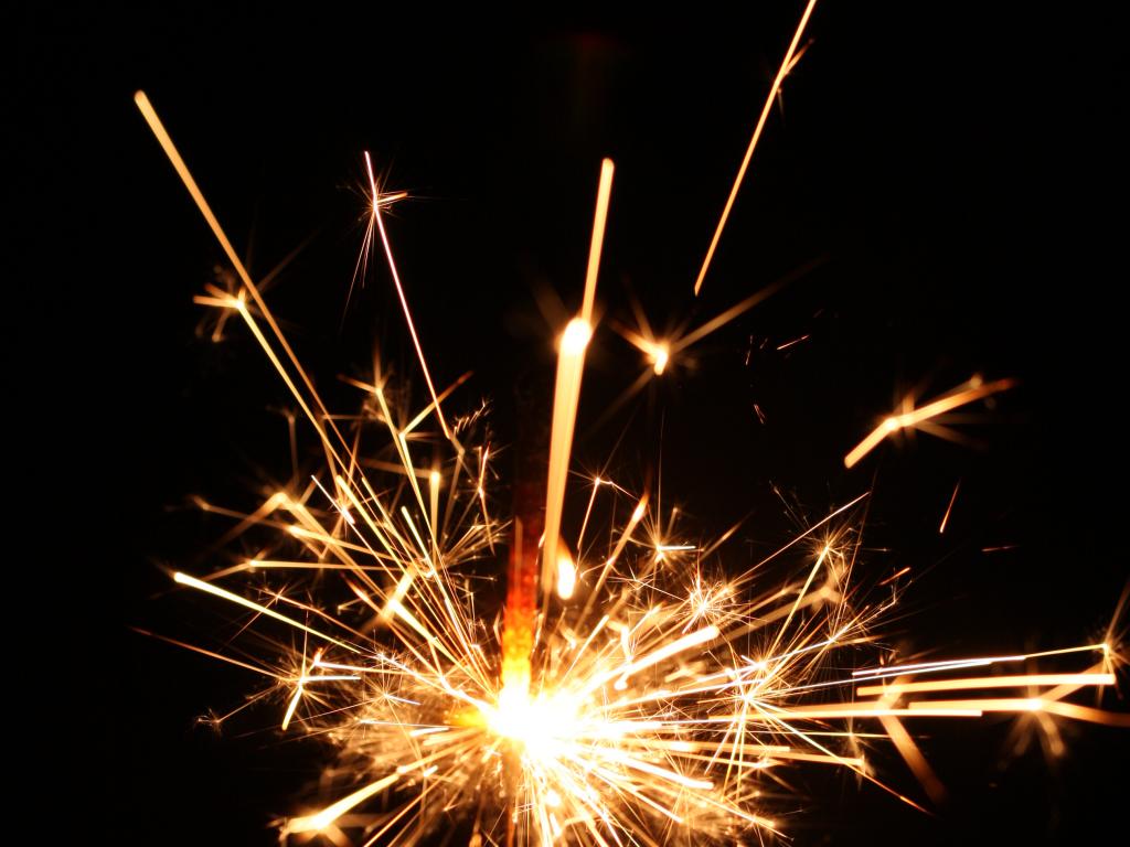 Sparkler Sparks Light Holiday Dark
