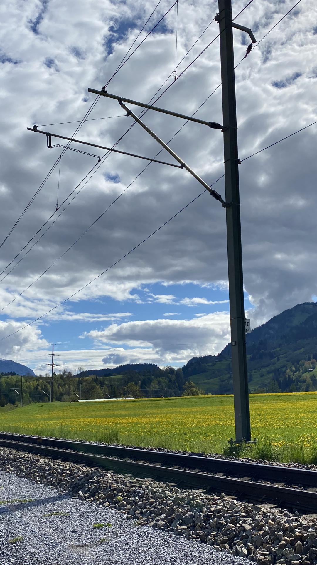 Railroad Turn Mountains Landscape