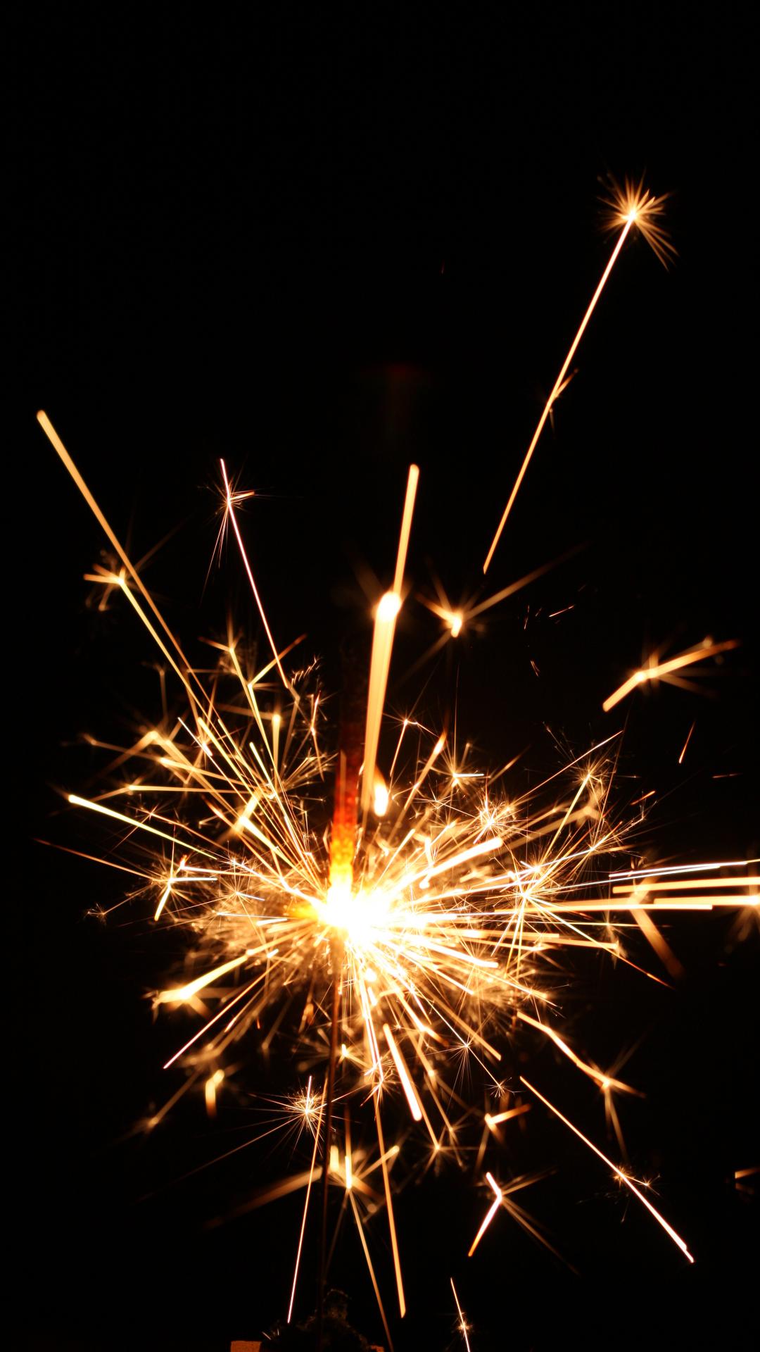 Sparkler Sparks Light Holiday Dark