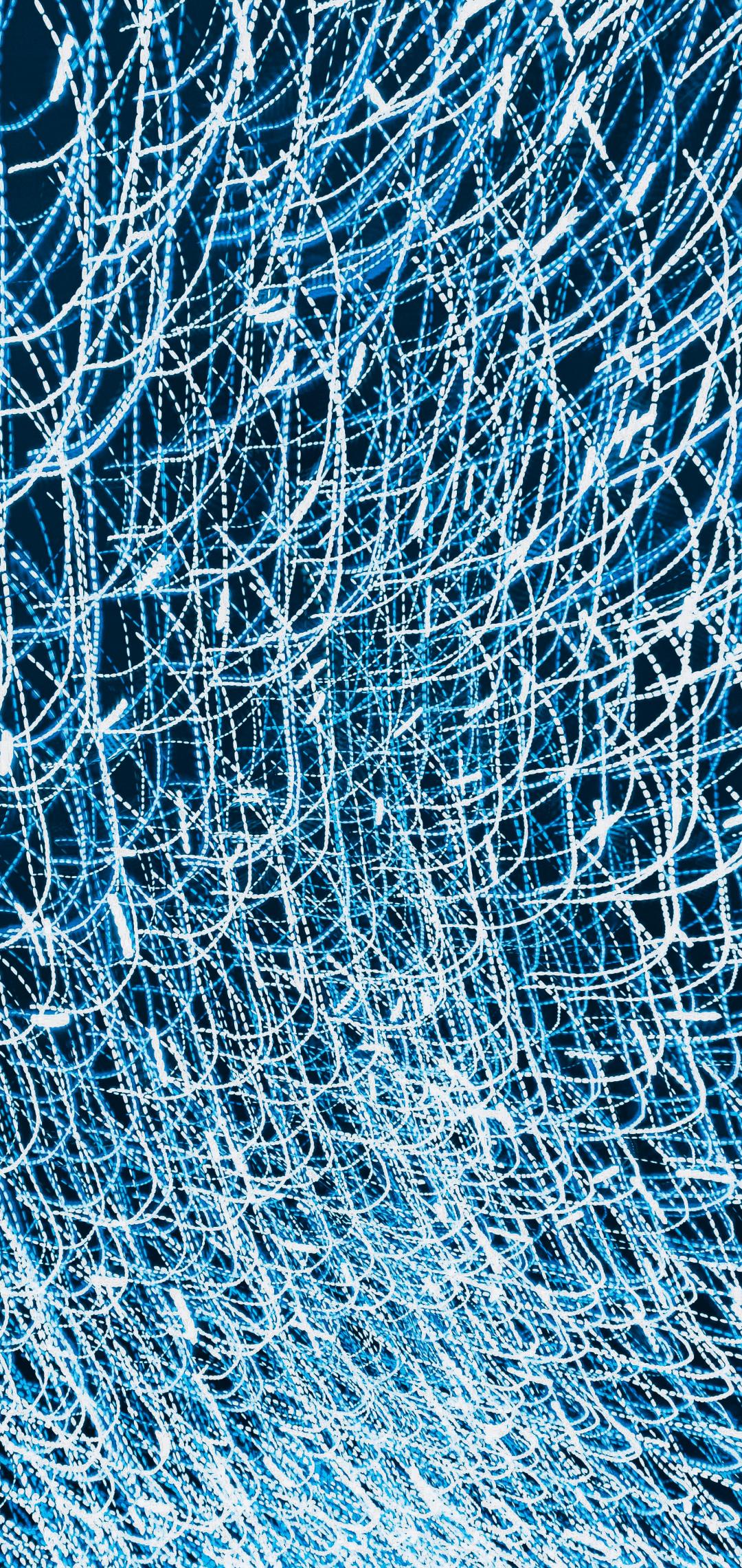 Light Lines Long-exposure Blue Abstraction