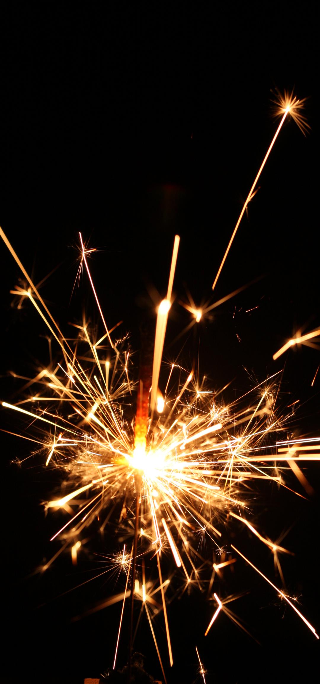 Sparkler Sparks Light Holiday Dark