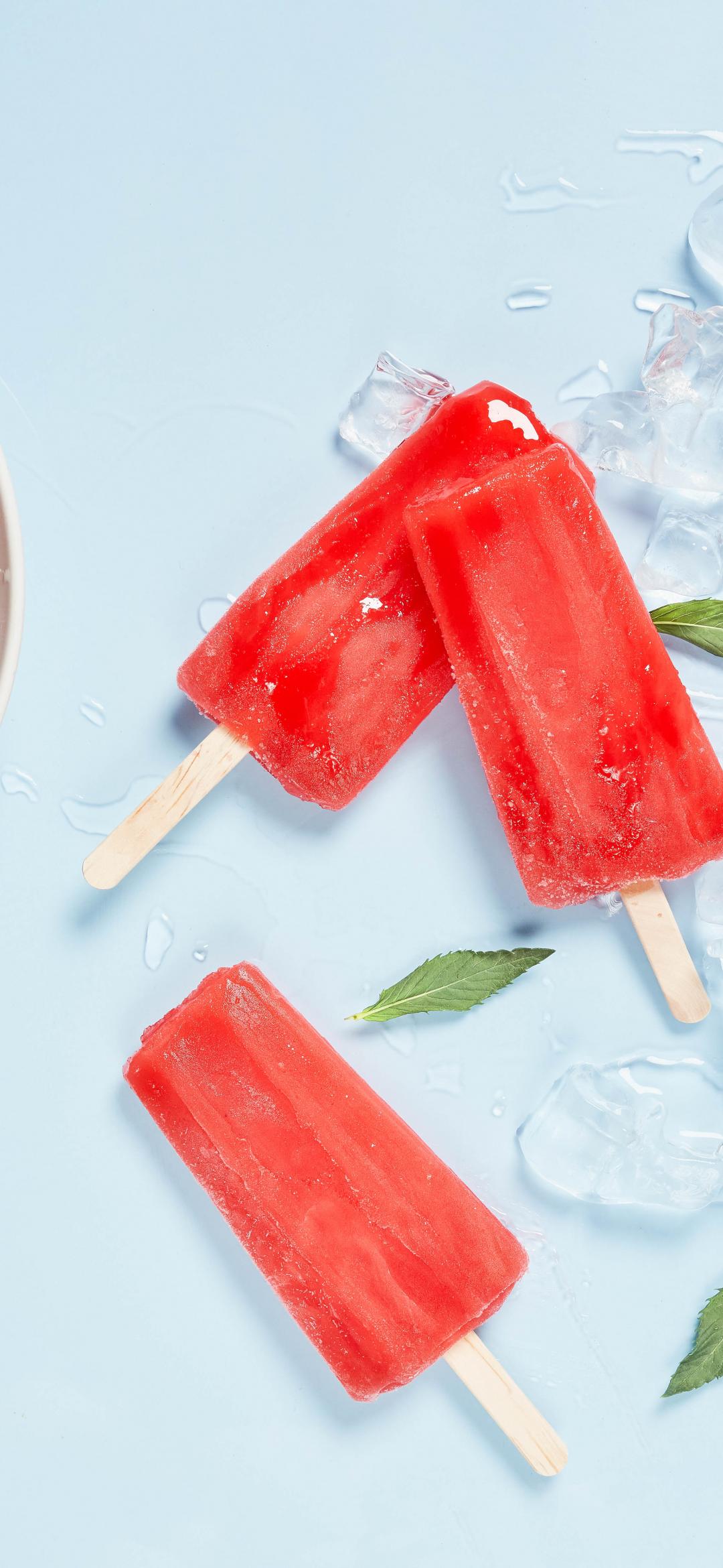 Popsicles Ice-cream Ice Dessert Strawberry