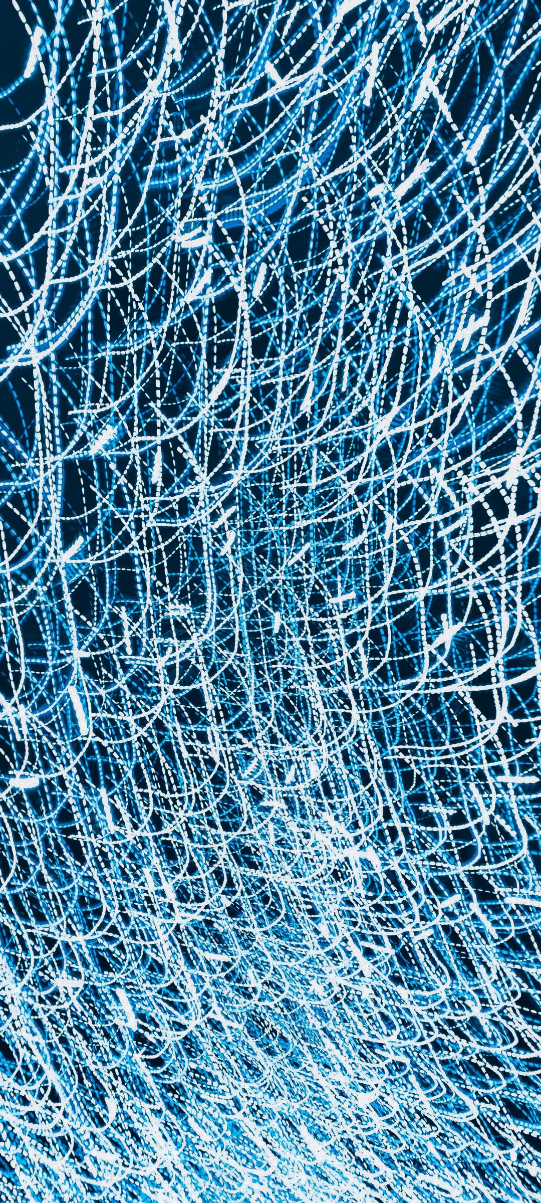 Light Lines Long-exposure Blue Abstraction
