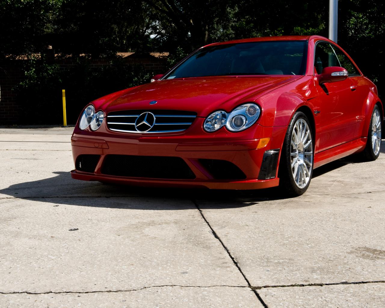 Mercedes Car Red Parking