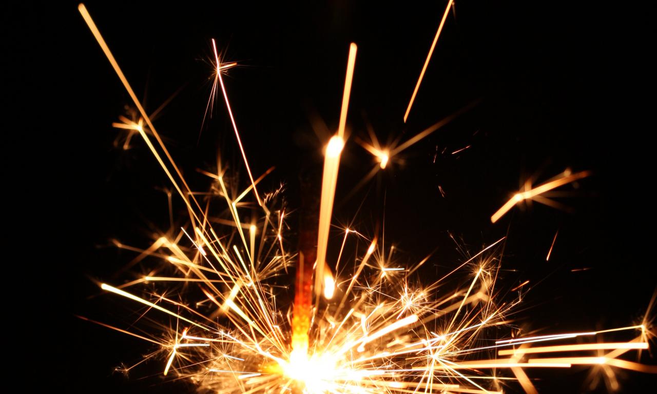 Sparkler Sparks Light Holiday Dark