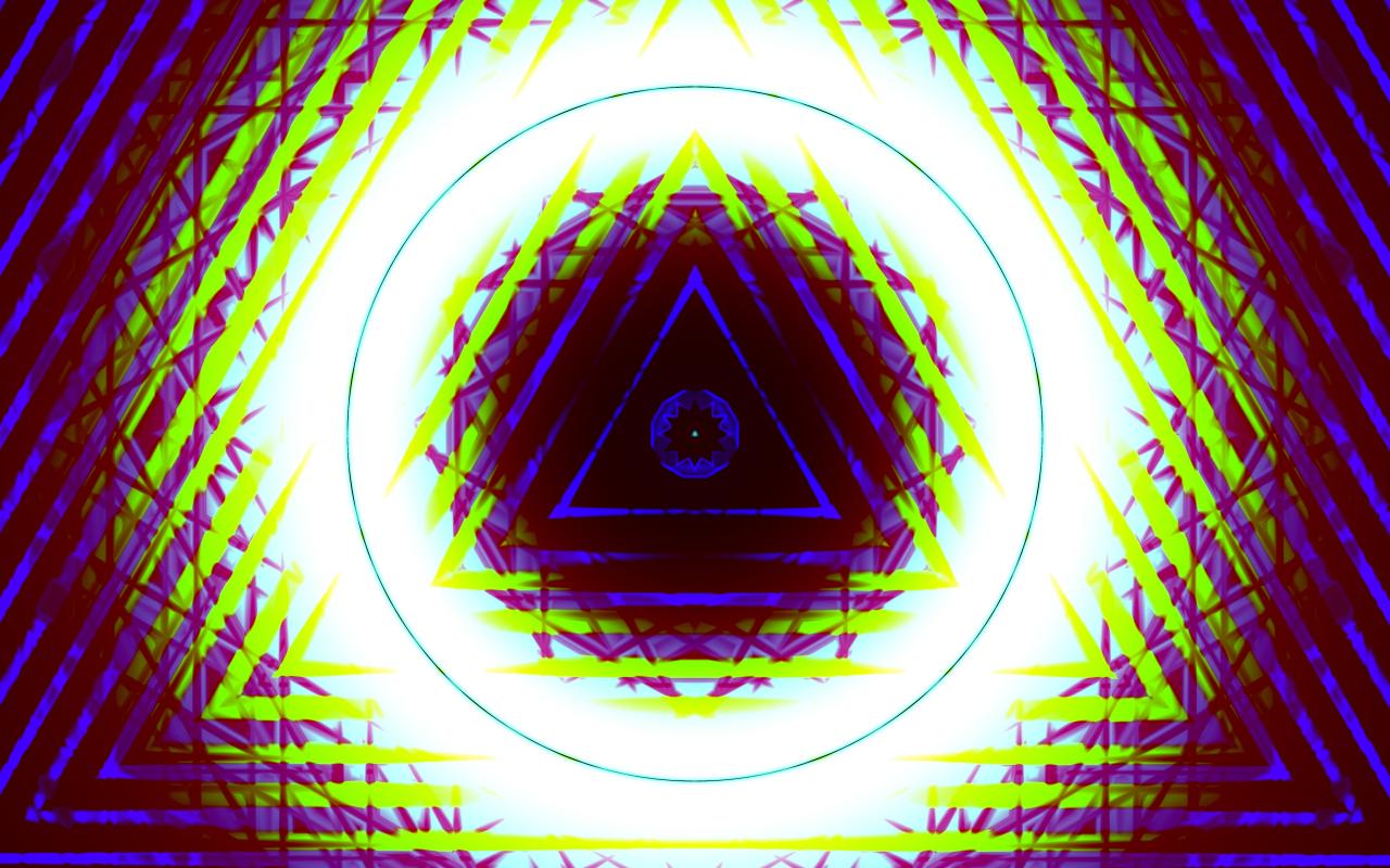 Triangles Shapes Glow Abstraction