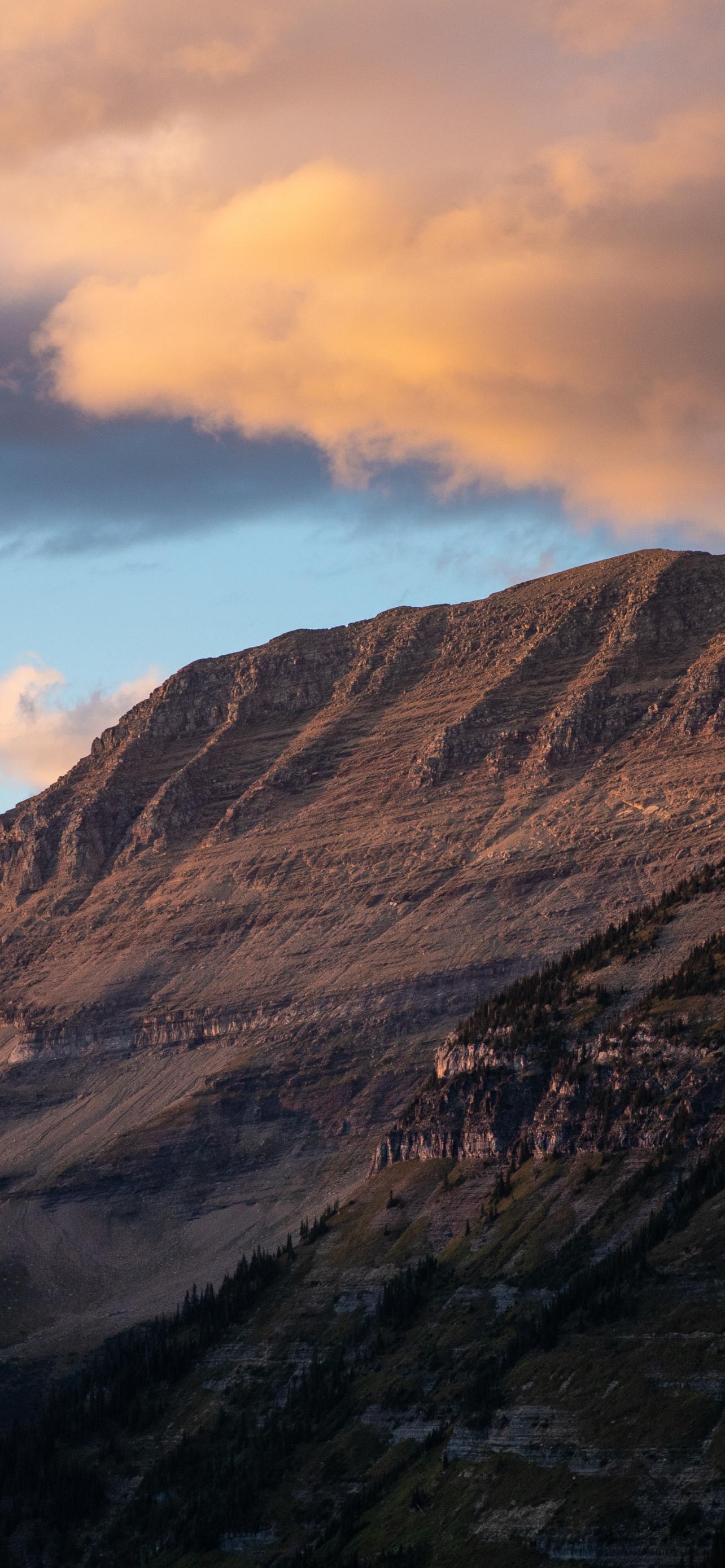 Mountain Foothills Clouds Landscape Nature