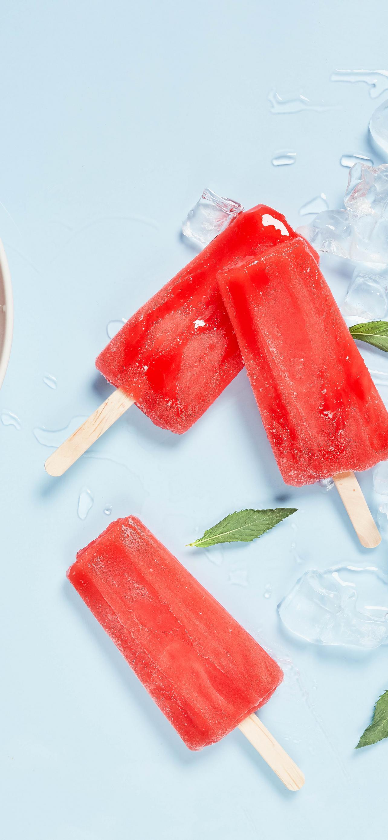 Popsicles Ice-cream Ice Dessert Strawberry