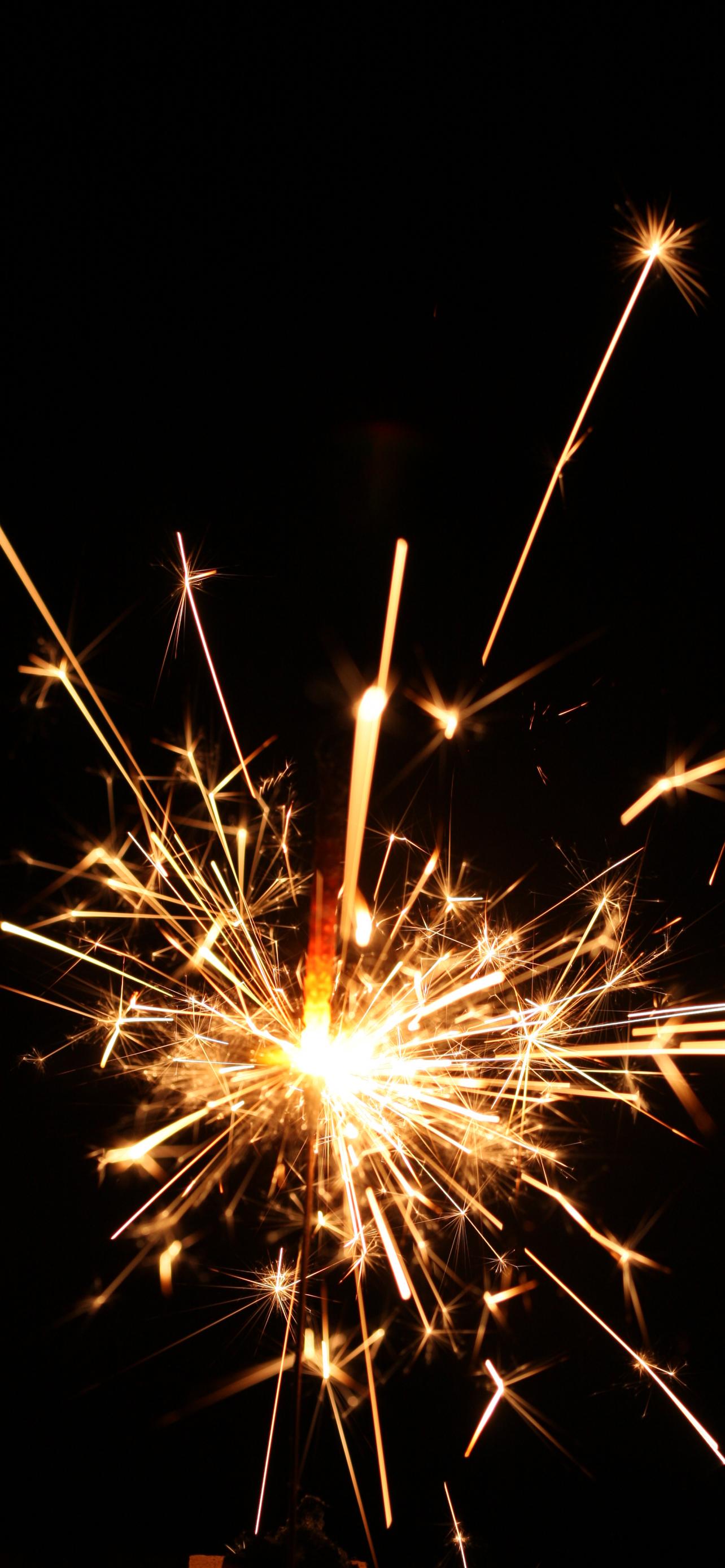 Sparkler Sparks Light Holiday Dark