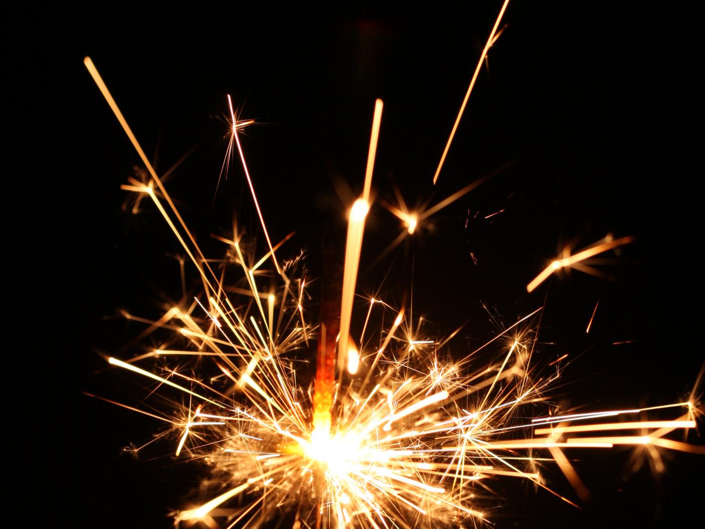 Sparkler Sparks Light Holiday Dark