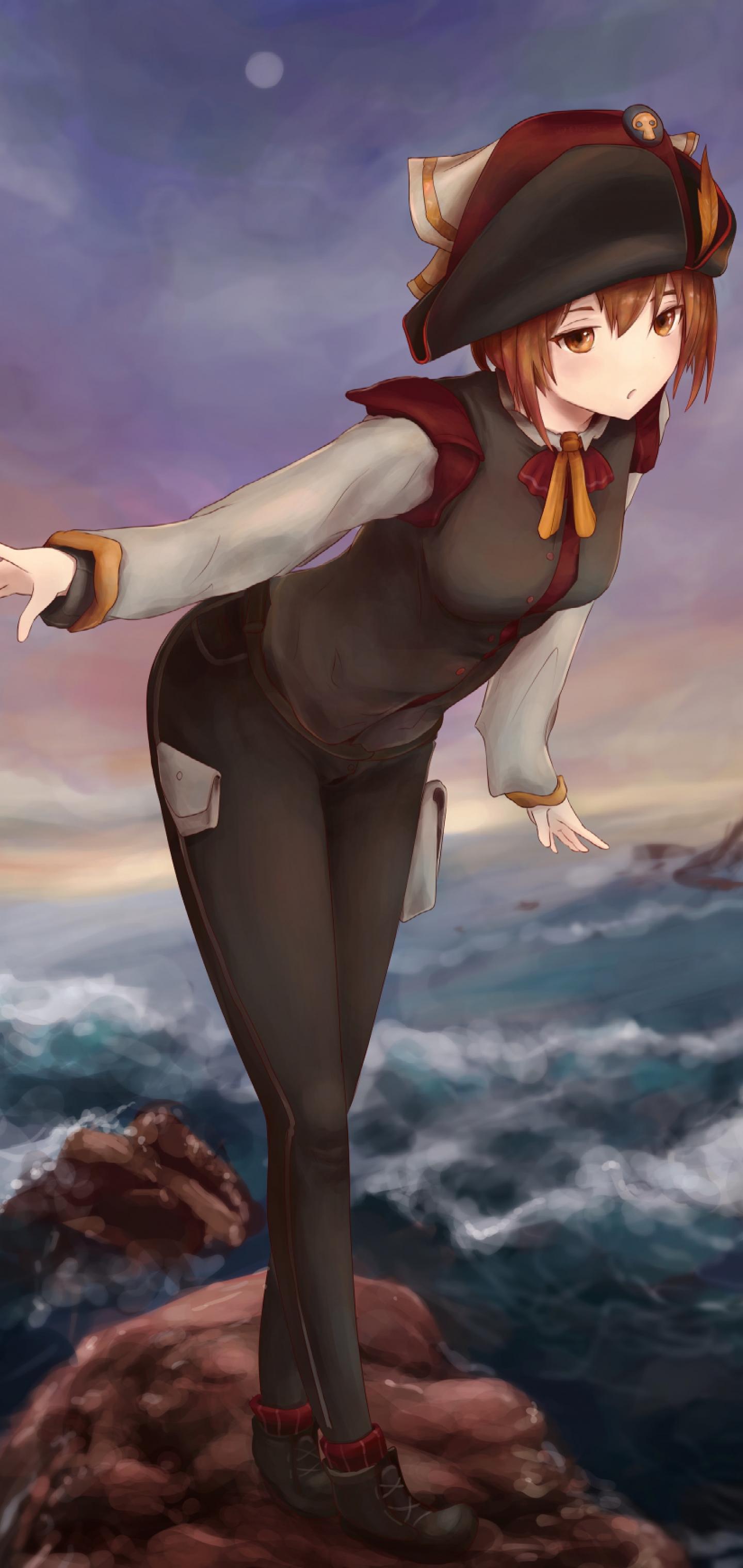 Girl Glance Pose Anime