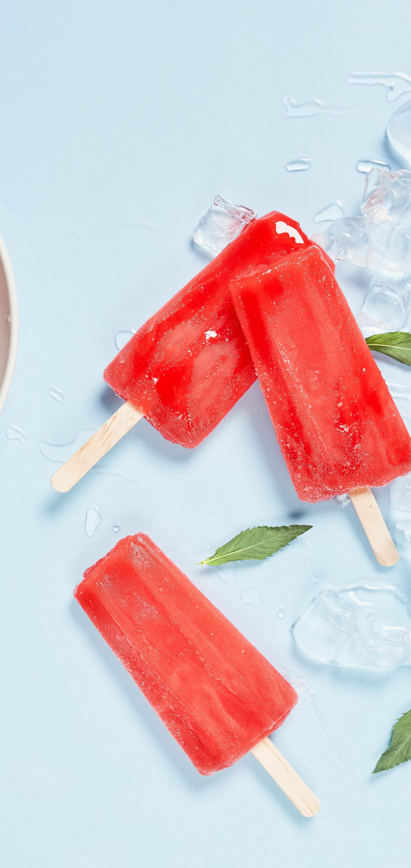 Popsicles Ice-cream Ice Dessert Strawberry