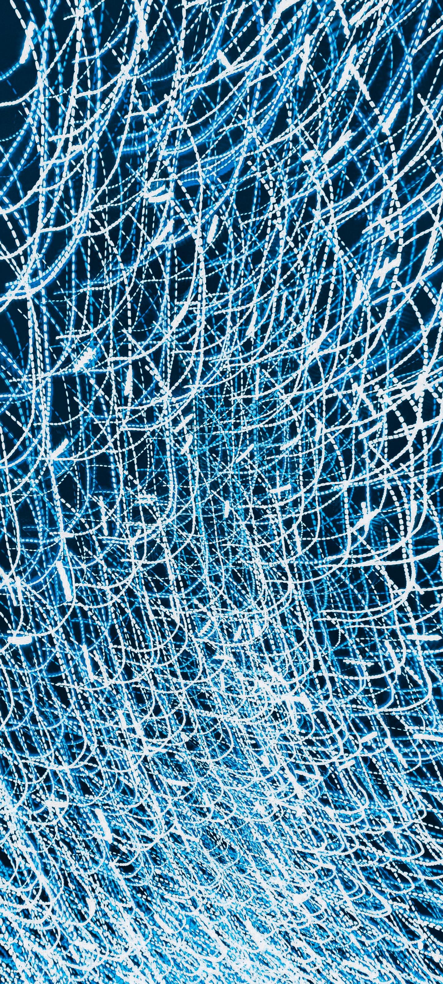 Light Lines Long-exposure Blue Abstraction