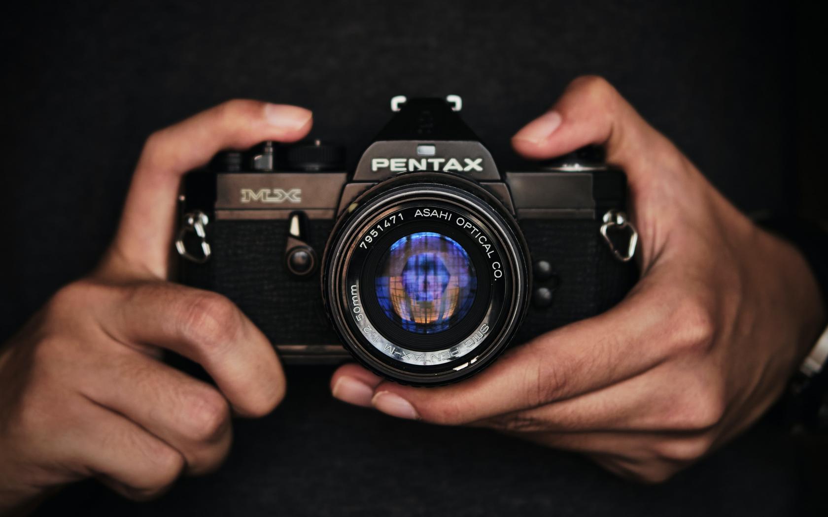 Camera Objective Lens Hands Photographer