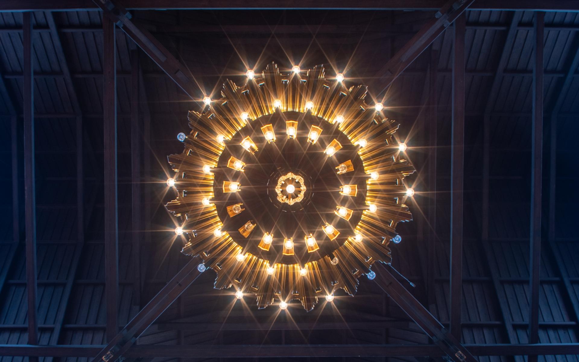 Chandelier Lamp Lighting Light Bottom-view