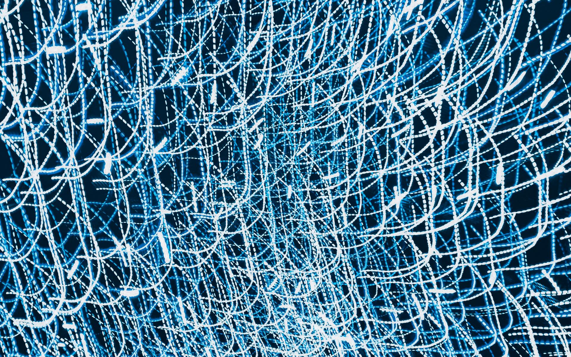 Light Lines Long-exposure Blue Abstraction