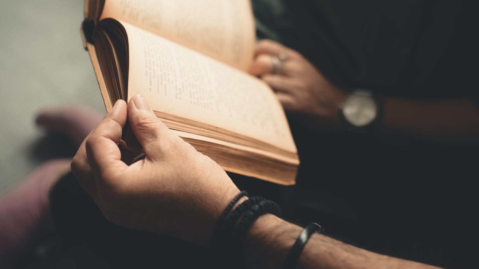Book Pages Hands Reading Aesthetics