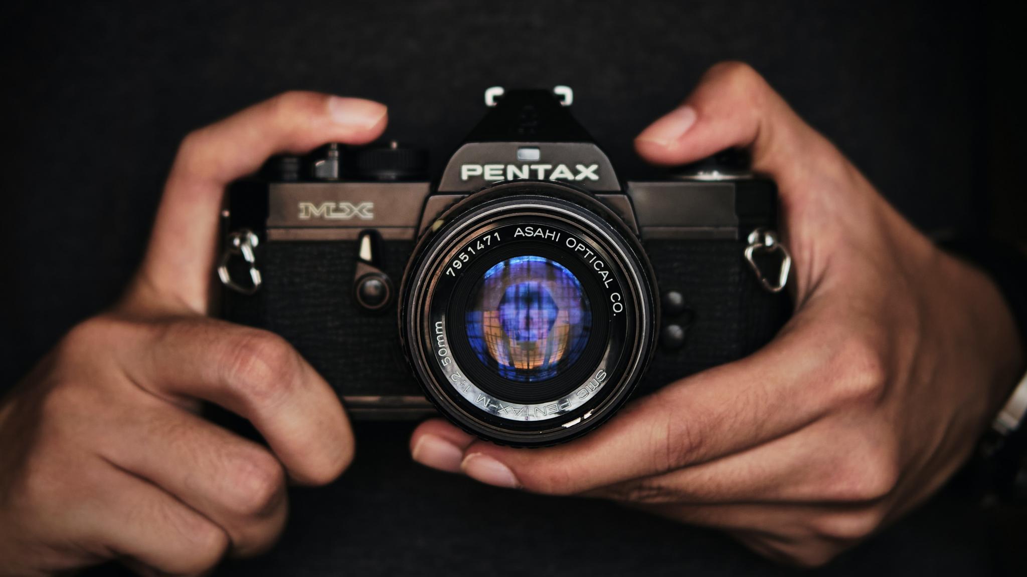 Camera Objective Lens Hands Photographer