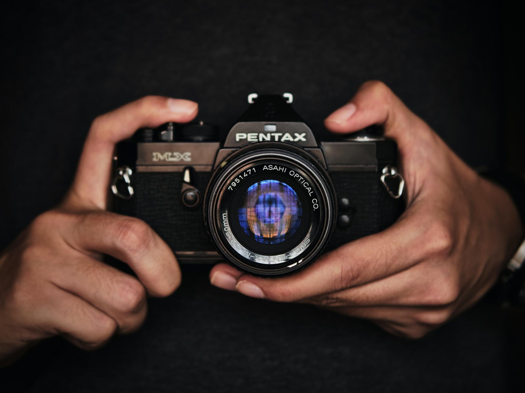 Camera Objective Lens Hands Photographer