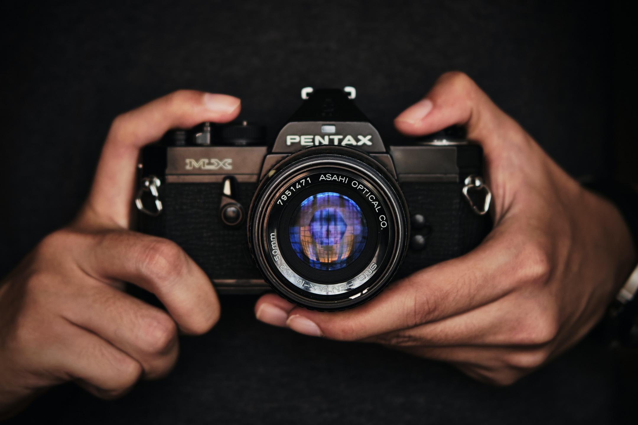 Camera Objective Lens Hands Photographer