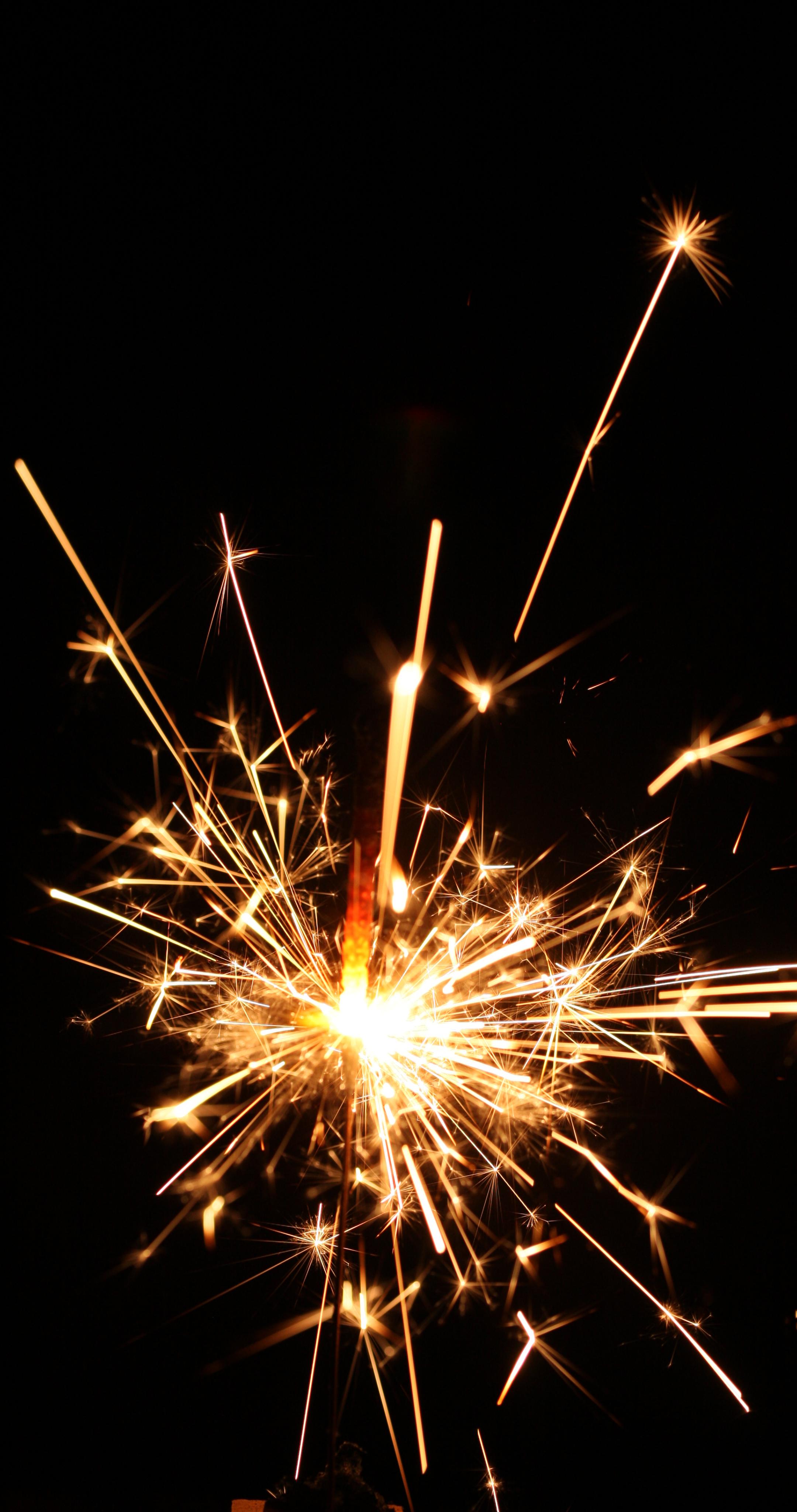 Sparkler Sparks Light Holiday Dark