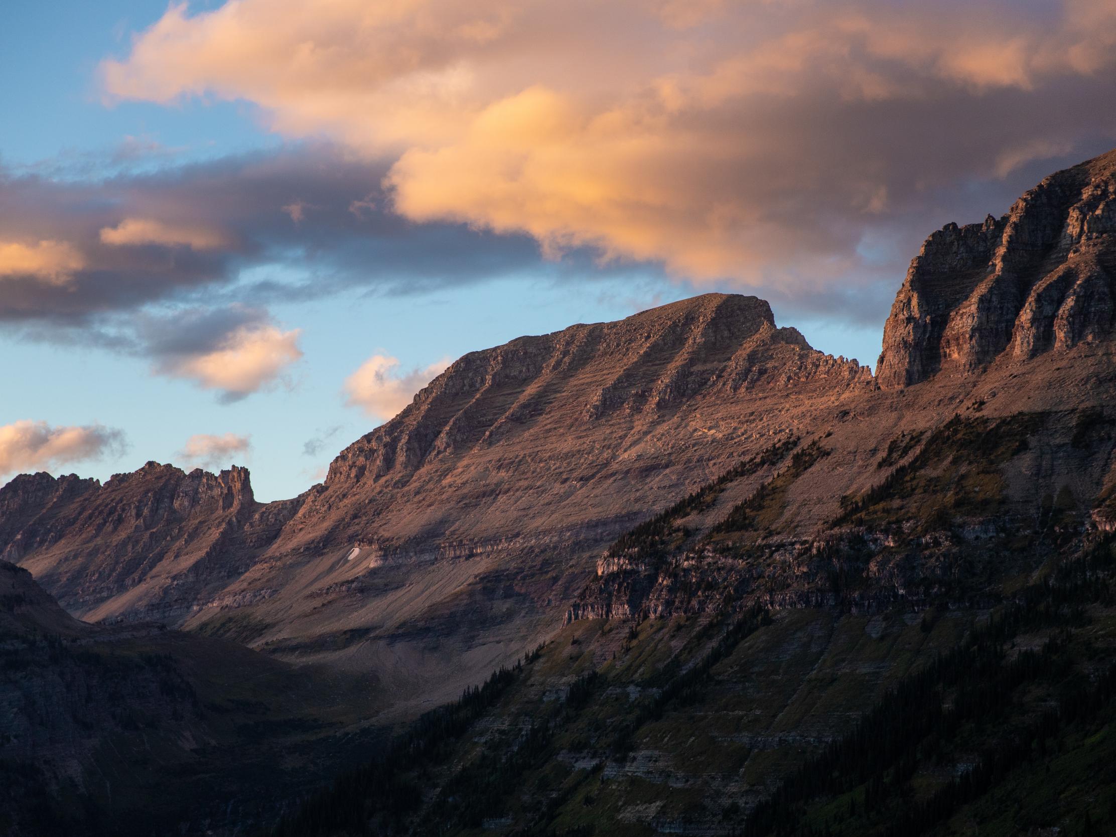 Mountain Foothills Clouds Landscape Nature