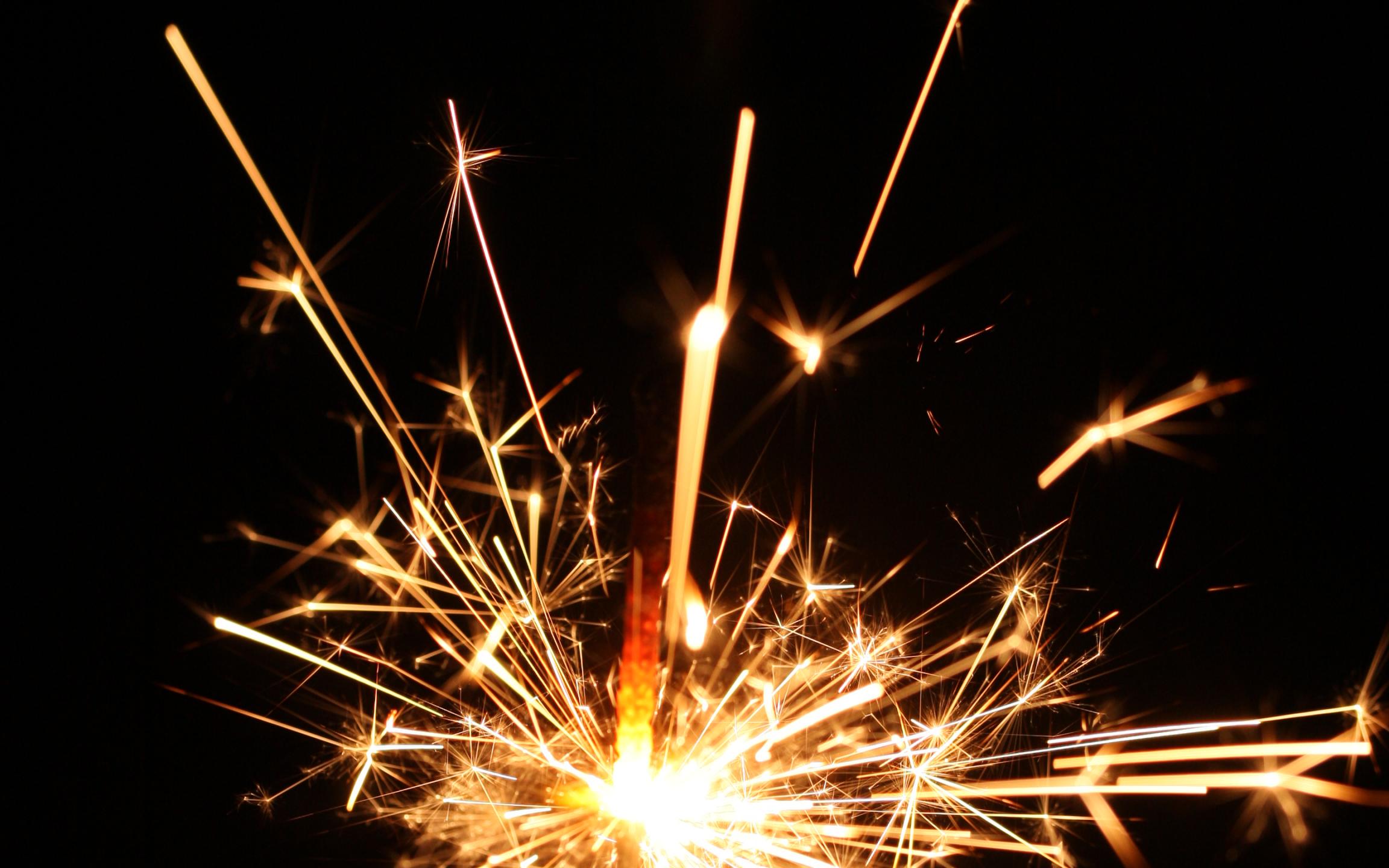 Sparkler Sparks Light Holiday Dark