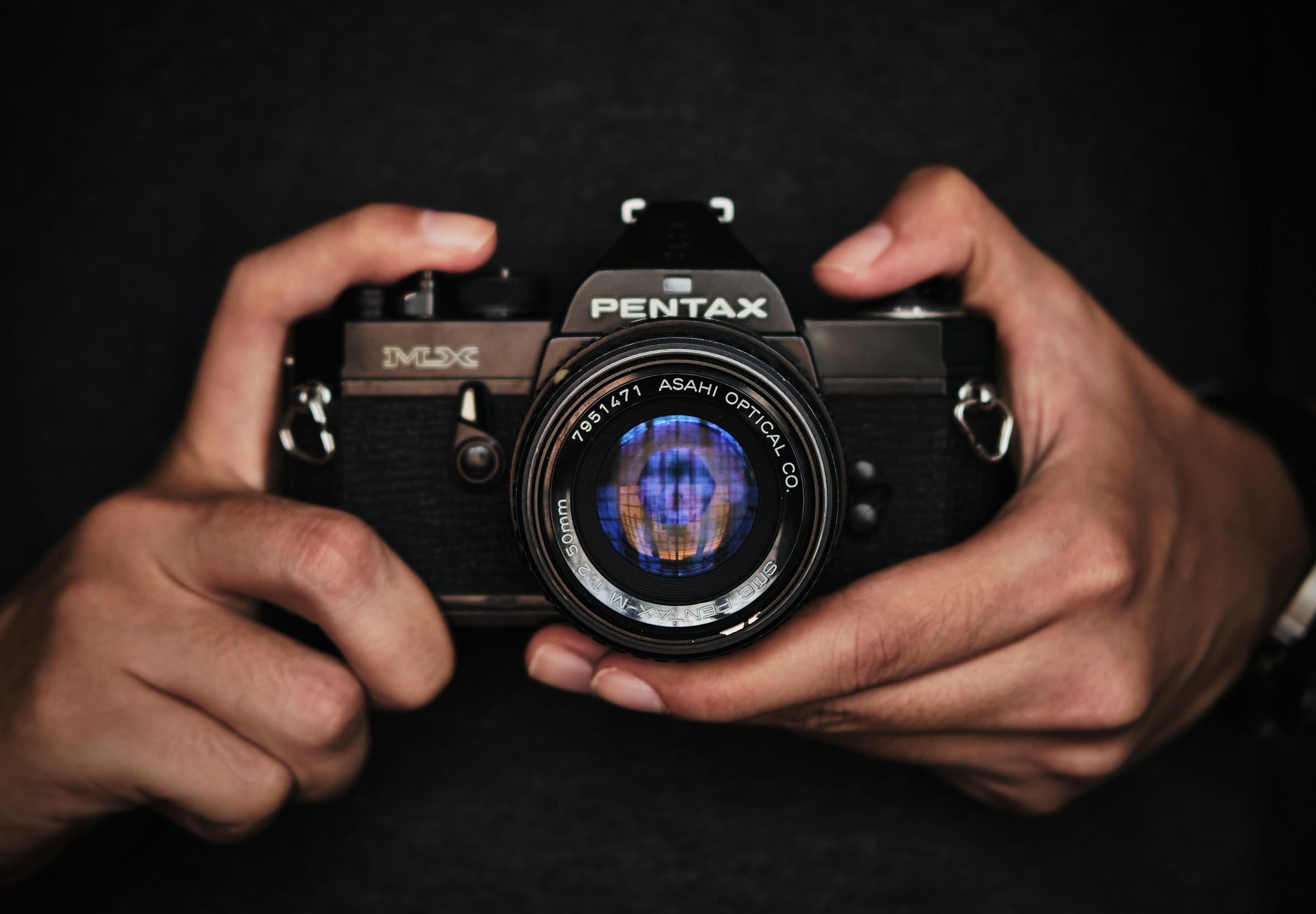 Camera Objective Lens Hands Photographer