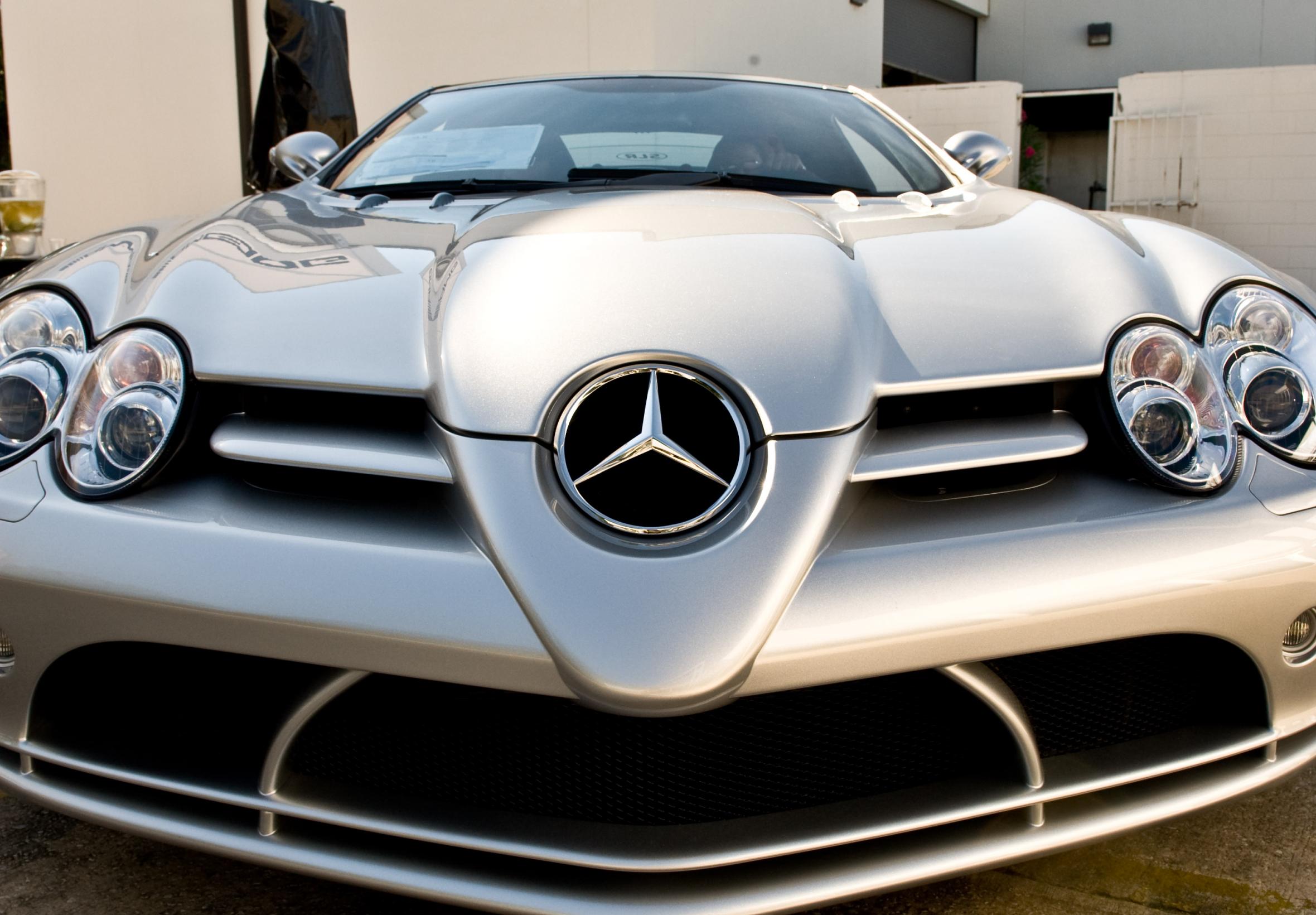 Mercedes Car Silver Front-view