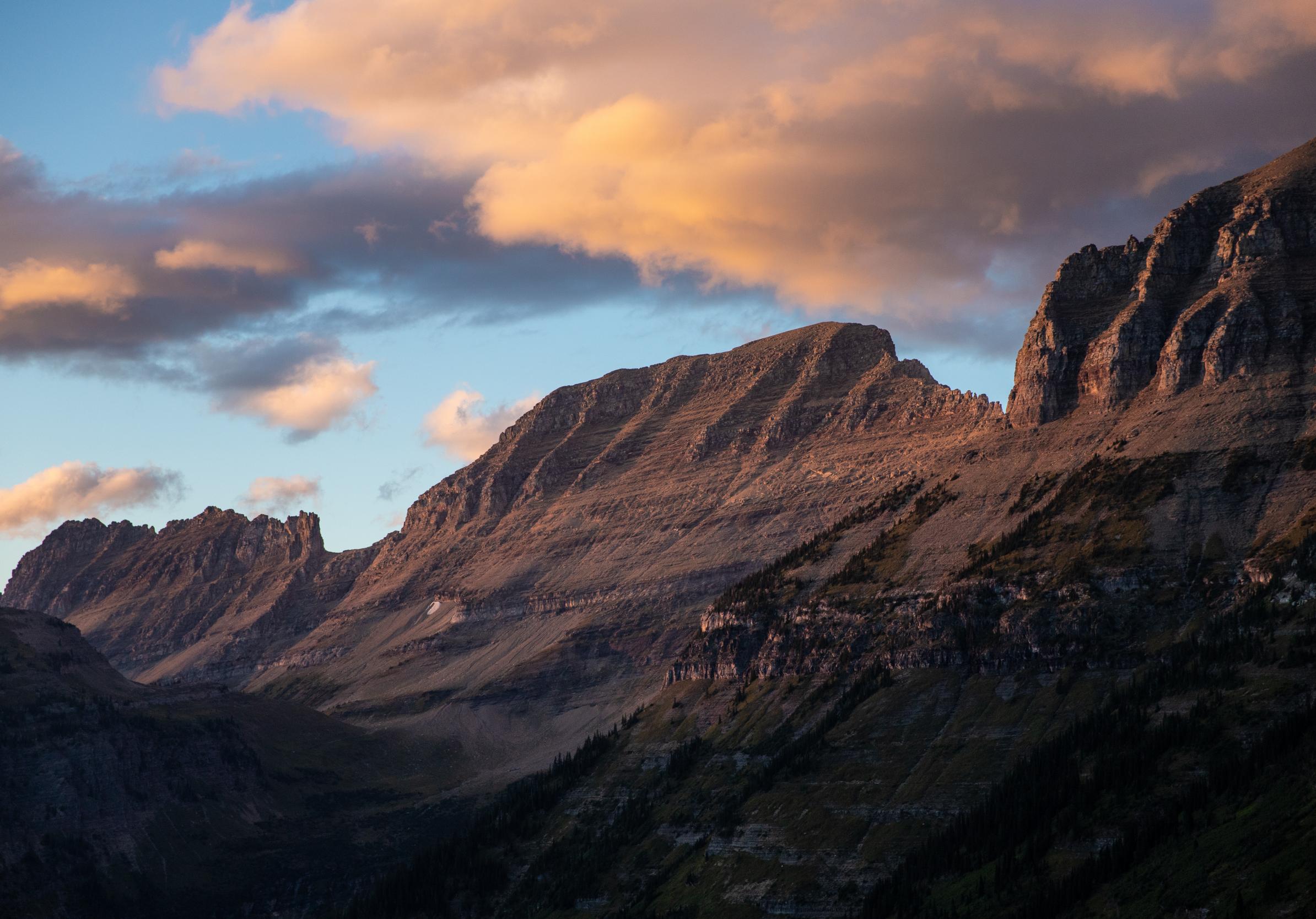 Mountain Foothills Clouds Landscape Nature