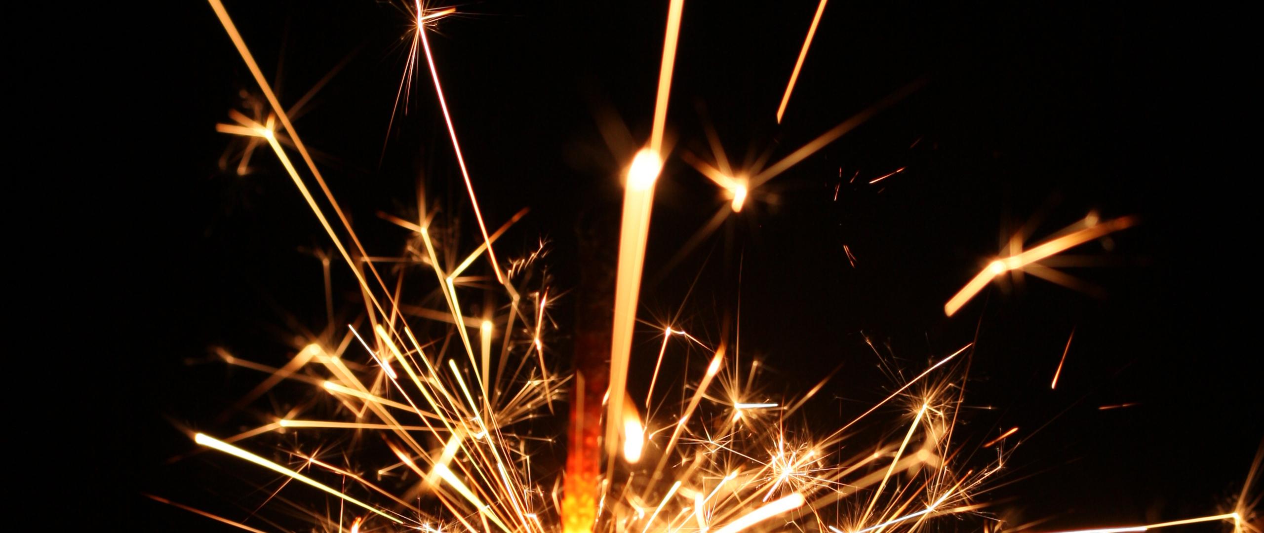 Sparkler Sparks Light Holiday Dark