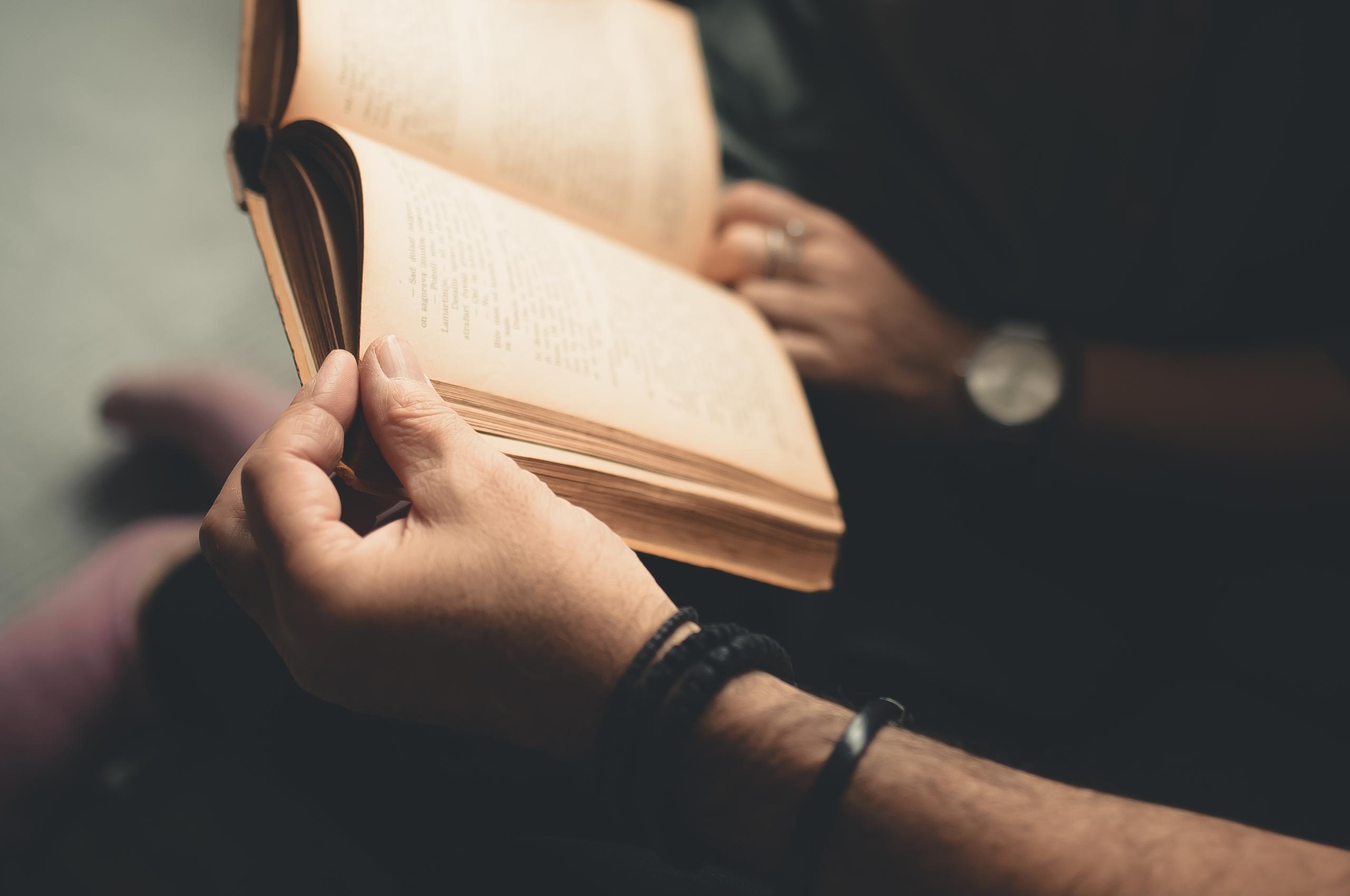 Book Pages Hands Reading Aesthetics