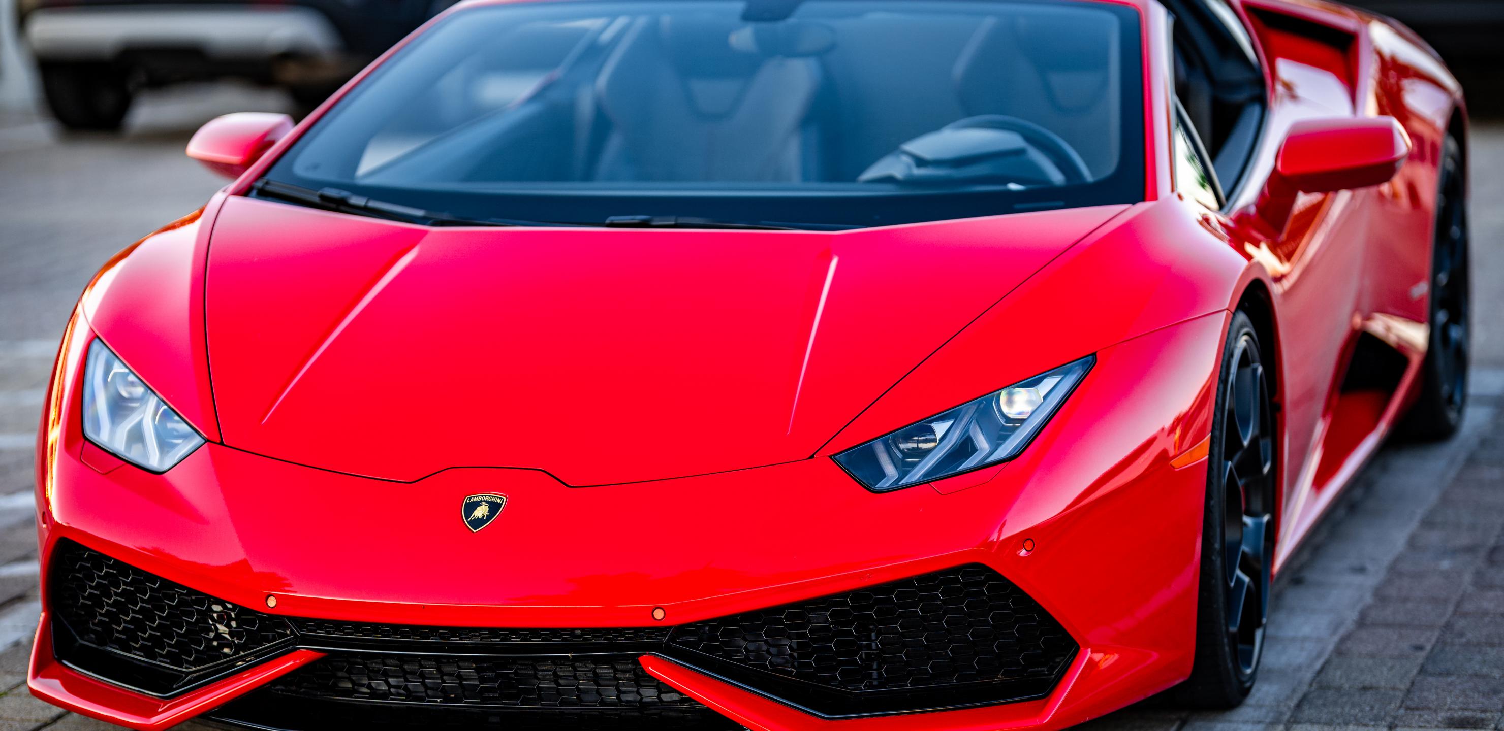 Lamborghini Car Sports-car Red Front-view