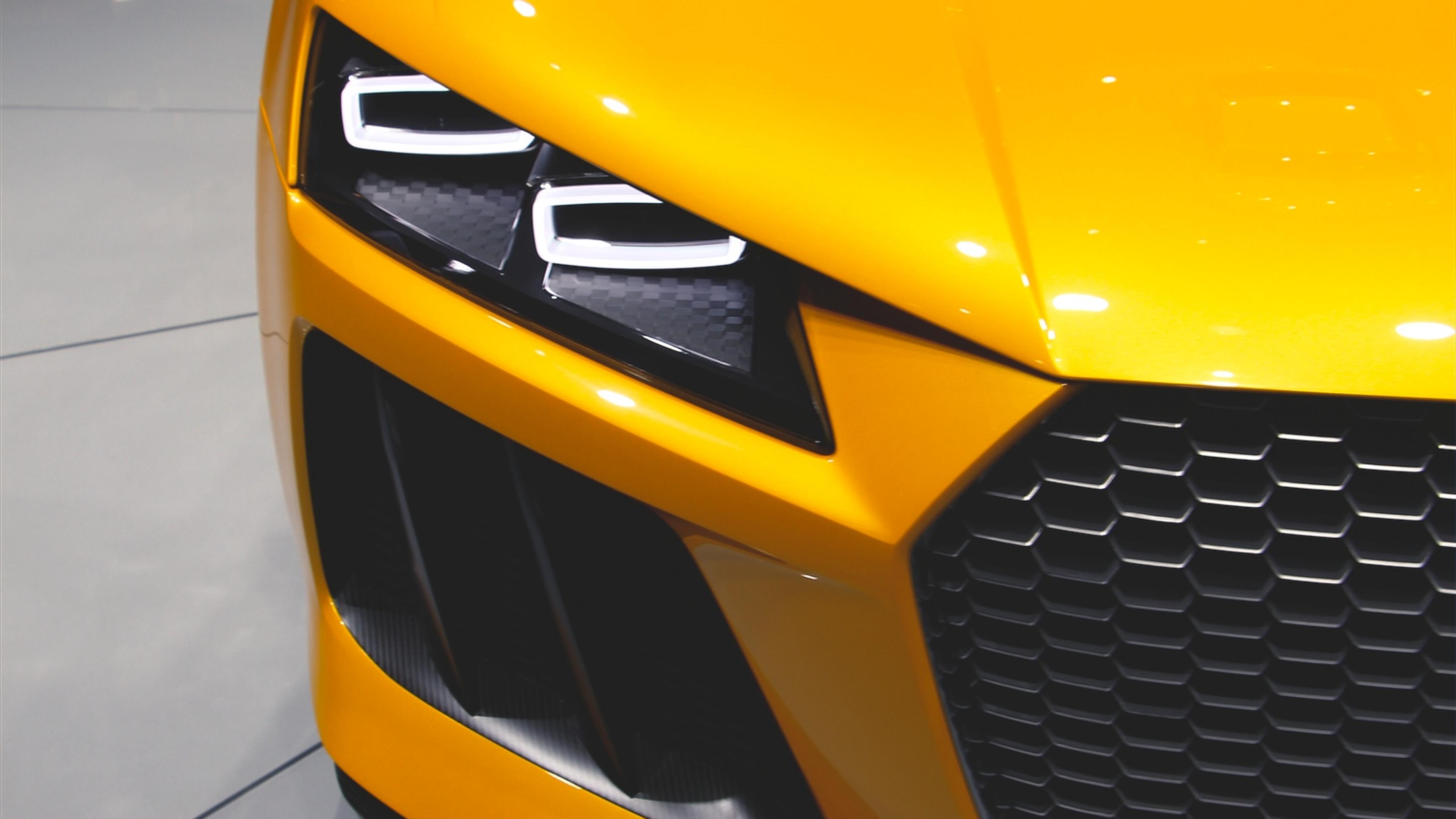 Car Sports-car Headlight Yellow Front-view