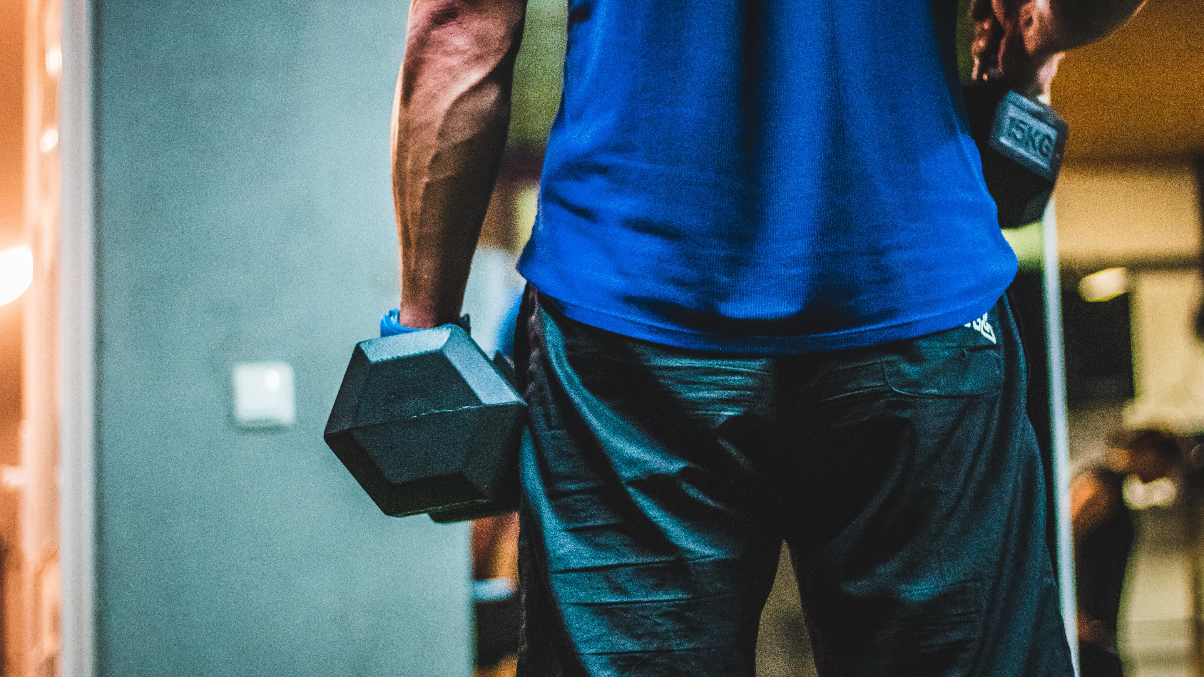 Dumbbell Arm Man Gym Sport