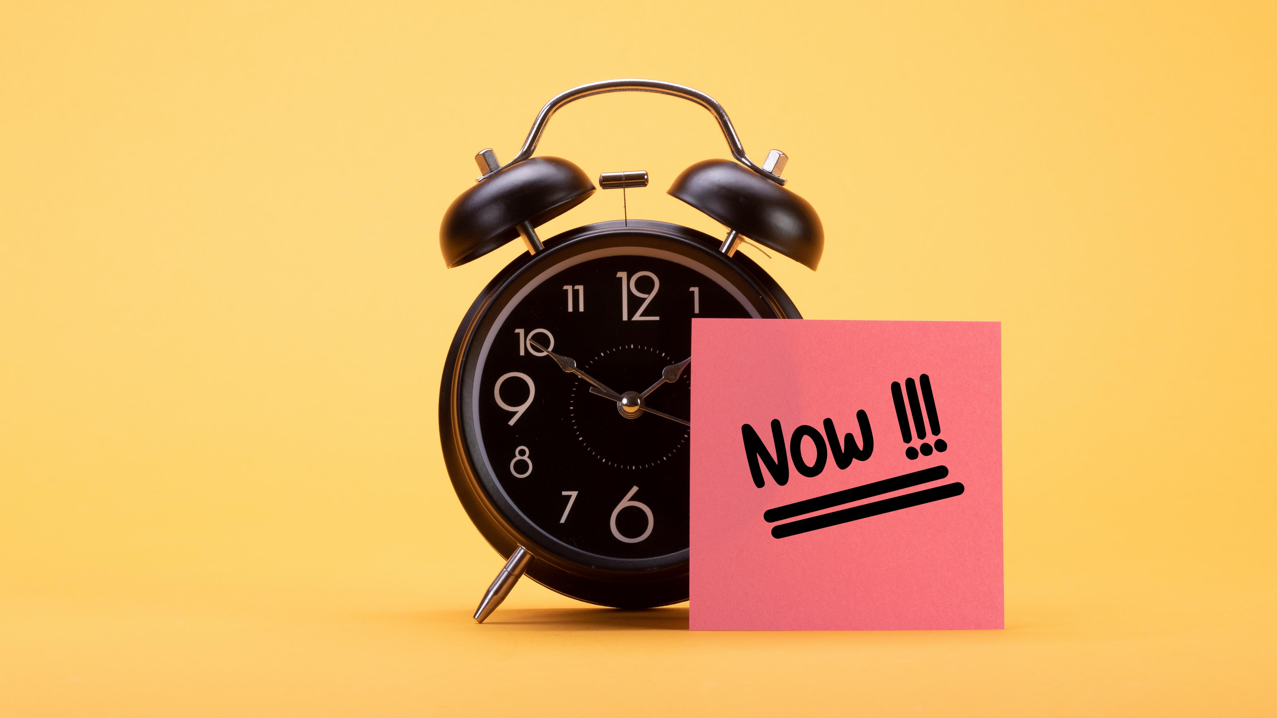 Now Word Motivation Clock Time