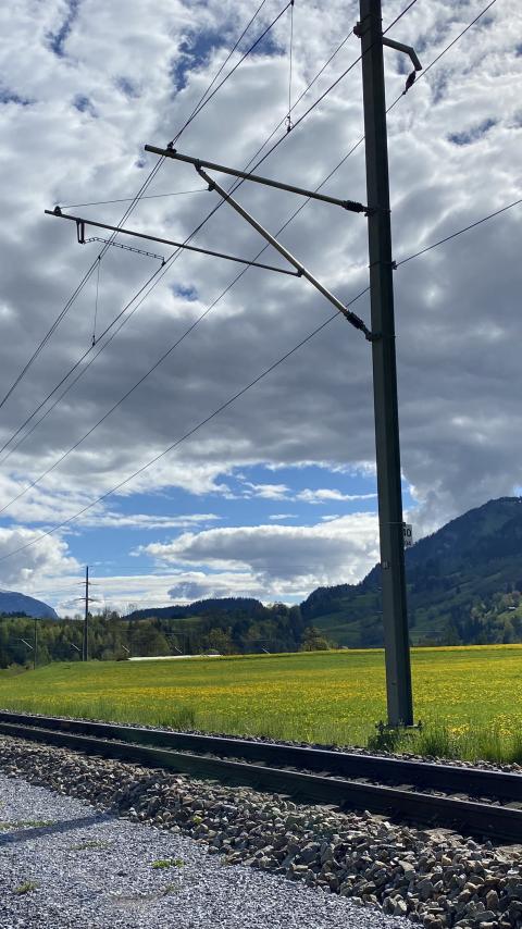 Railroad Turn Mountains Landscape