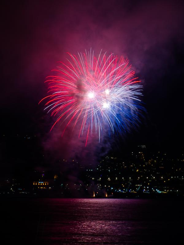 Fireworks Explosions Sparks Light Dark