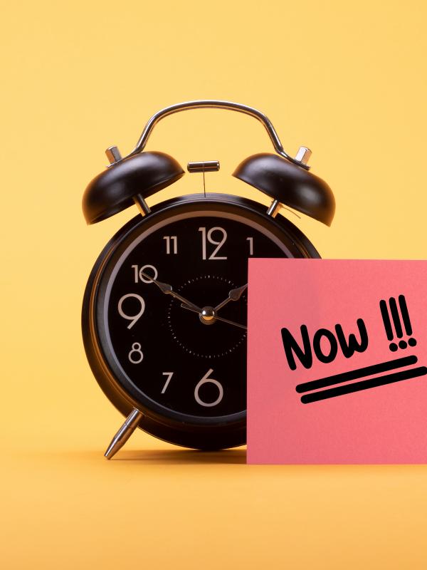 Now Word Motivation Clock Time