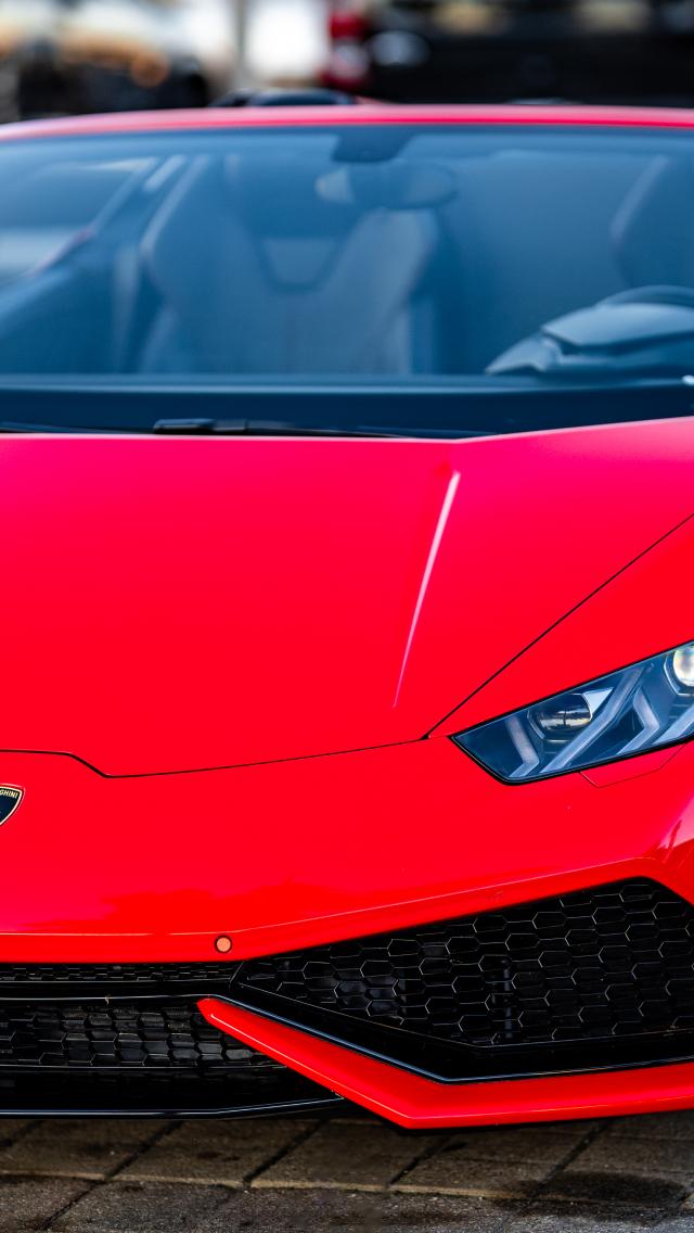 Lamborghini Car Sports-car Red Front-view