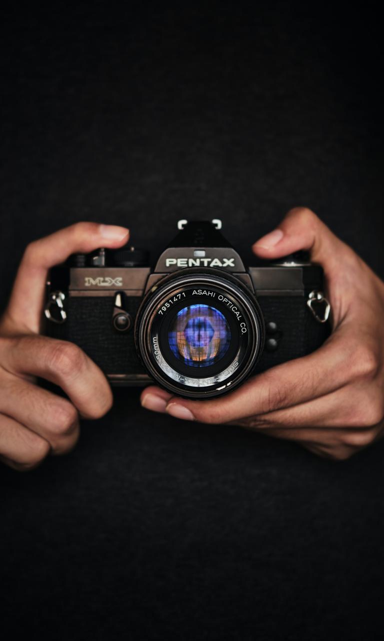 Camera Objective Lens Hands Photographer