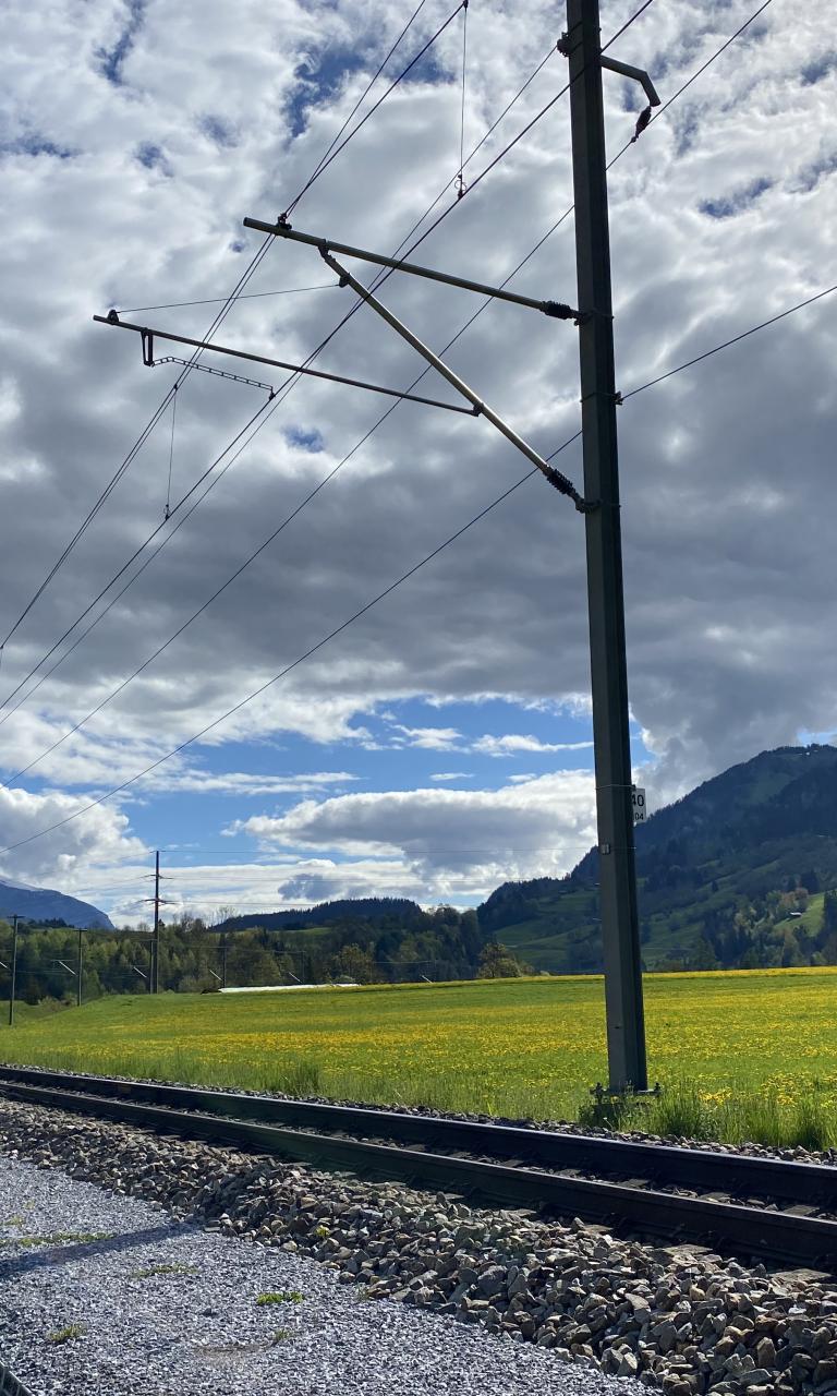 Railroad Turn Mountains Landscape