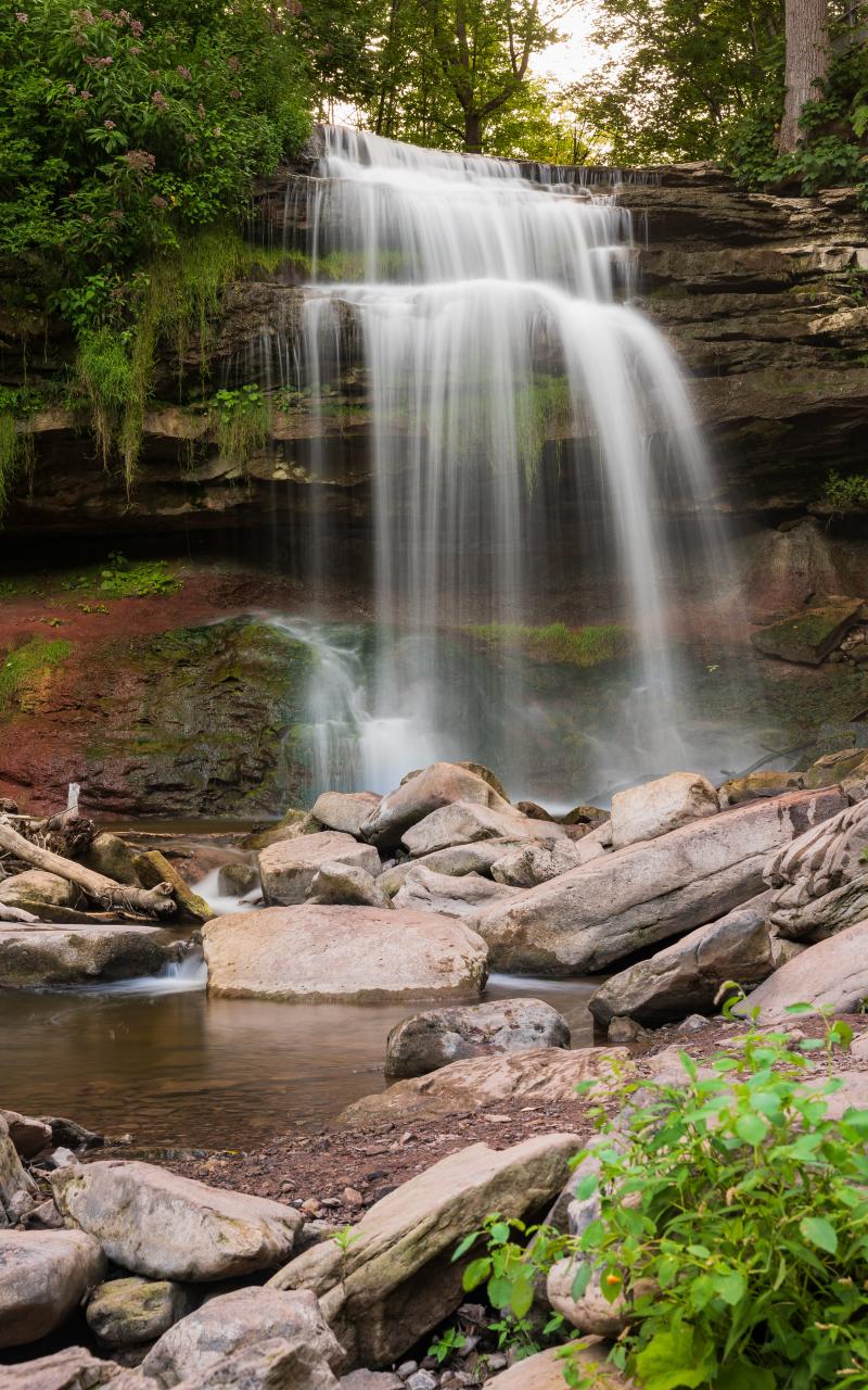 Waterfall Water Cascade Rocks Nature Landscape