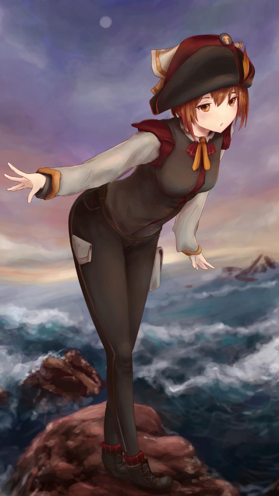 Girl Glance Pose Anime