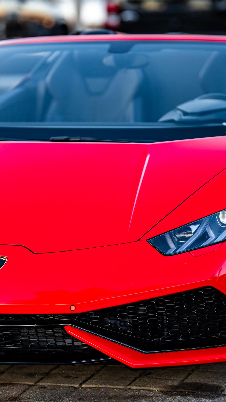 Lamborghini Car Sports-car Red Front-view