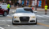Audi Car White Front-view Road
