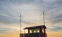 Beach Sea Tower Lifeguards Twilight